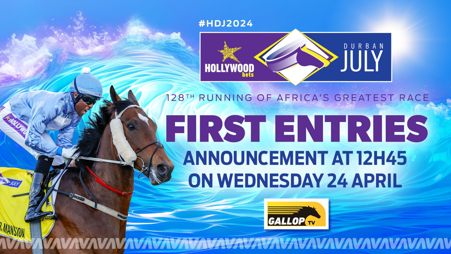 Reminder! Hollywoodbets Durban July First Entries - Tune In Today ...