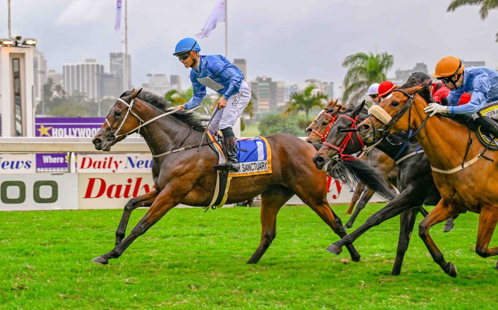 Silver Sanctuary (Richard Fourie) scored a maiden Gr1 success at Hollywoodbets Greyville 