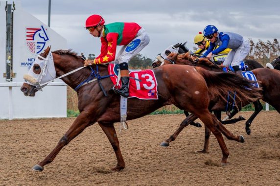 Paris Lass (Calvin Habib) marked her first stakes success holding off Three Rocks (Richard Fourie) and Gimme’s Lassie (Craig Zackey) at Fairview