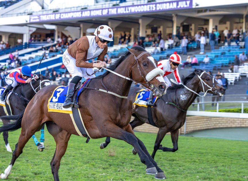 Future Pearl storms home under Richard Fourie in the Betway Gr3 Derby