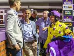 Sean Veale chats to Gareth van Zyl and Anthony Delpech after a recent win at Hollywoodbets Greyville