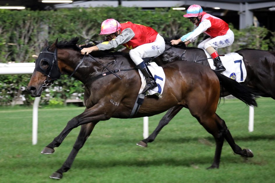 Majestic Knight wins his third race at Happy Valley 