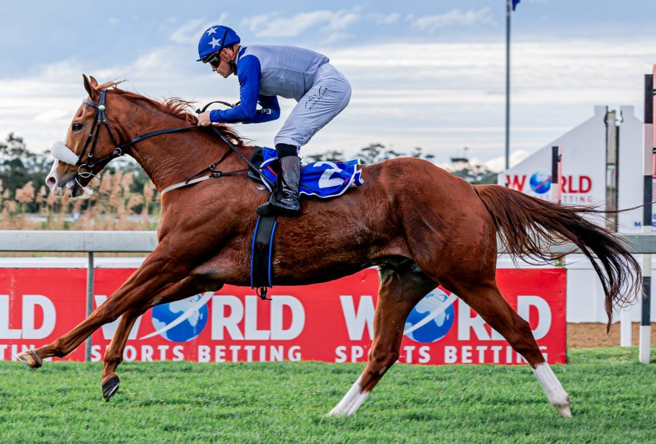 Richard Fourie achieves his record-equalling 116th winner of the term in the Eastern Cape on Grazinginthegrass