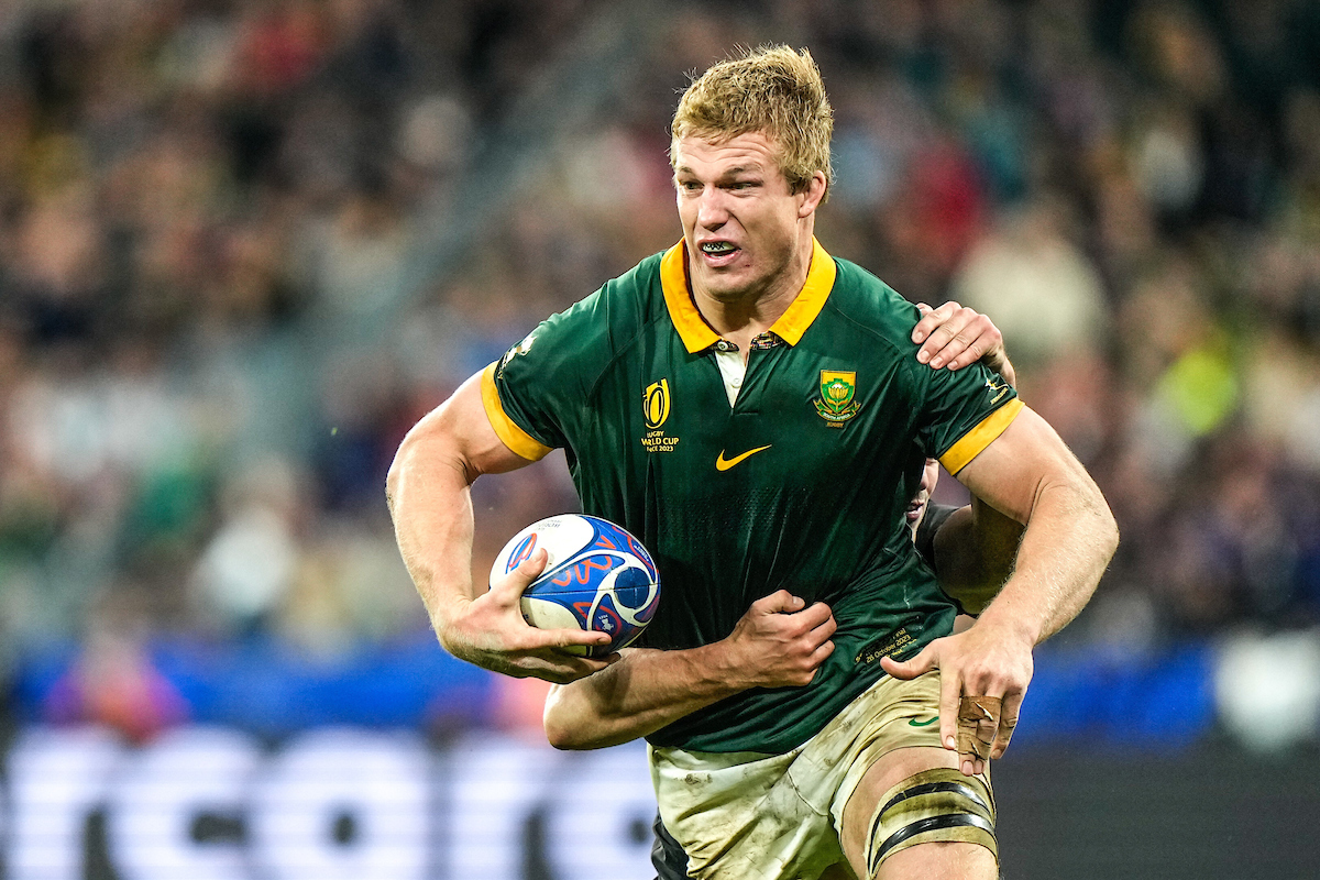 Pieter-Steph Du Toit of South Africa during the Rugby World Cup on October 28, 2023 in Paris (Pic - Hugo Pfeiffer/Icon Sport)