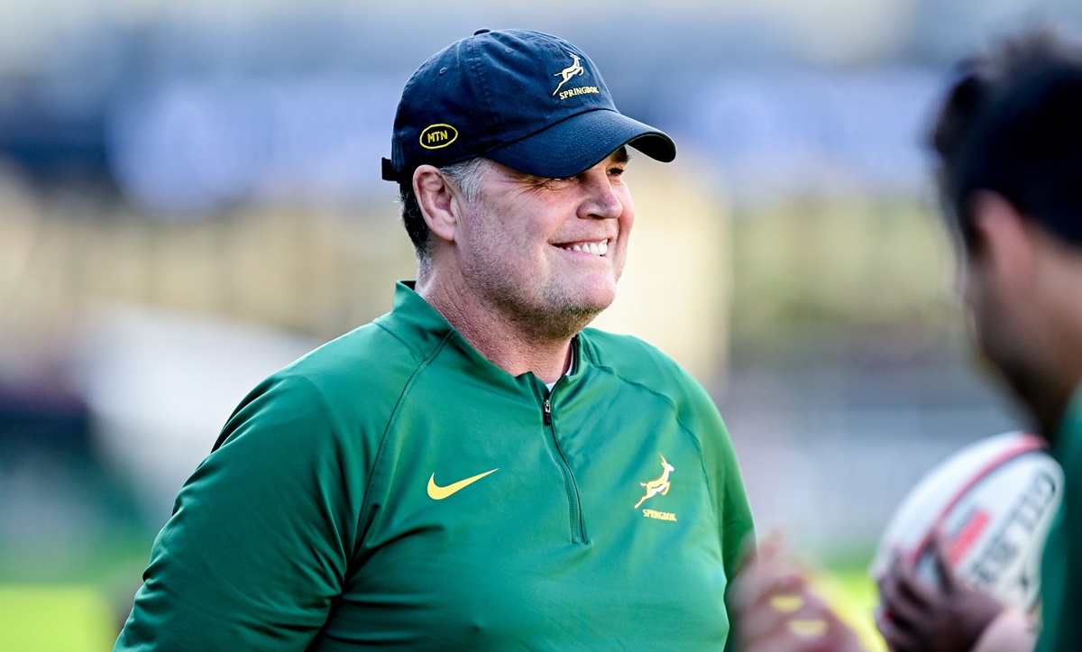 Rassie Erasmus, Head Coach of the Springboks during the 2024 Castle Lager Incoming Series team announcement press conference (Pic - Gerhard Duraan/BackpagePix)