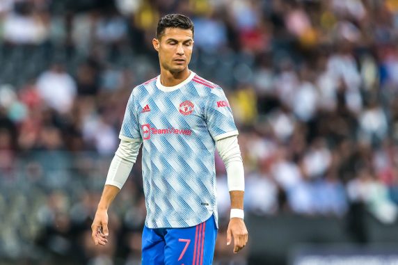 Christiano Ronaldo looks dejected during the Group F UEFA Champions League match between BSC Young Boys and Manchester United (Pic - Von Harry Langer/DeFodi Images)