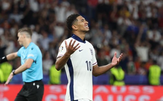 Jude Bellingham of England reacts to a missed shot on goal during the UEFA EURO 2024 final (Pic - EPA/Friedemann Vogel)