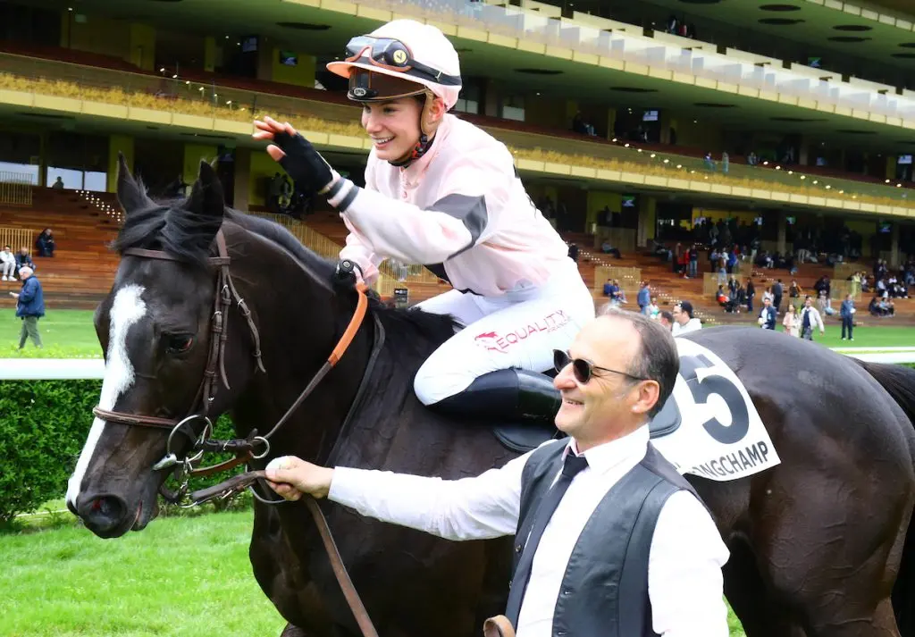 Iresine (M Velon) after winning the Prix Ganay (Group 1). ParisLongchamp (Pic - Dyga-focusonracing.com)