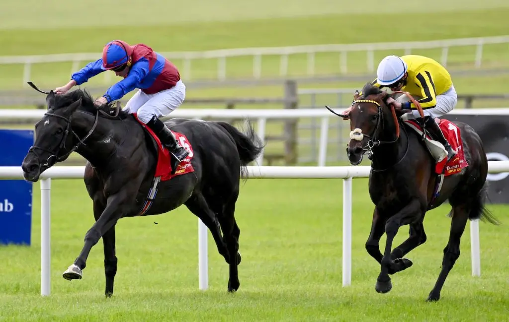 Los Angeles and Ryan Moore win the Dubai Duty Free Irish Derby (Group 1) Pic - Healy Racing-focusonracing.com)