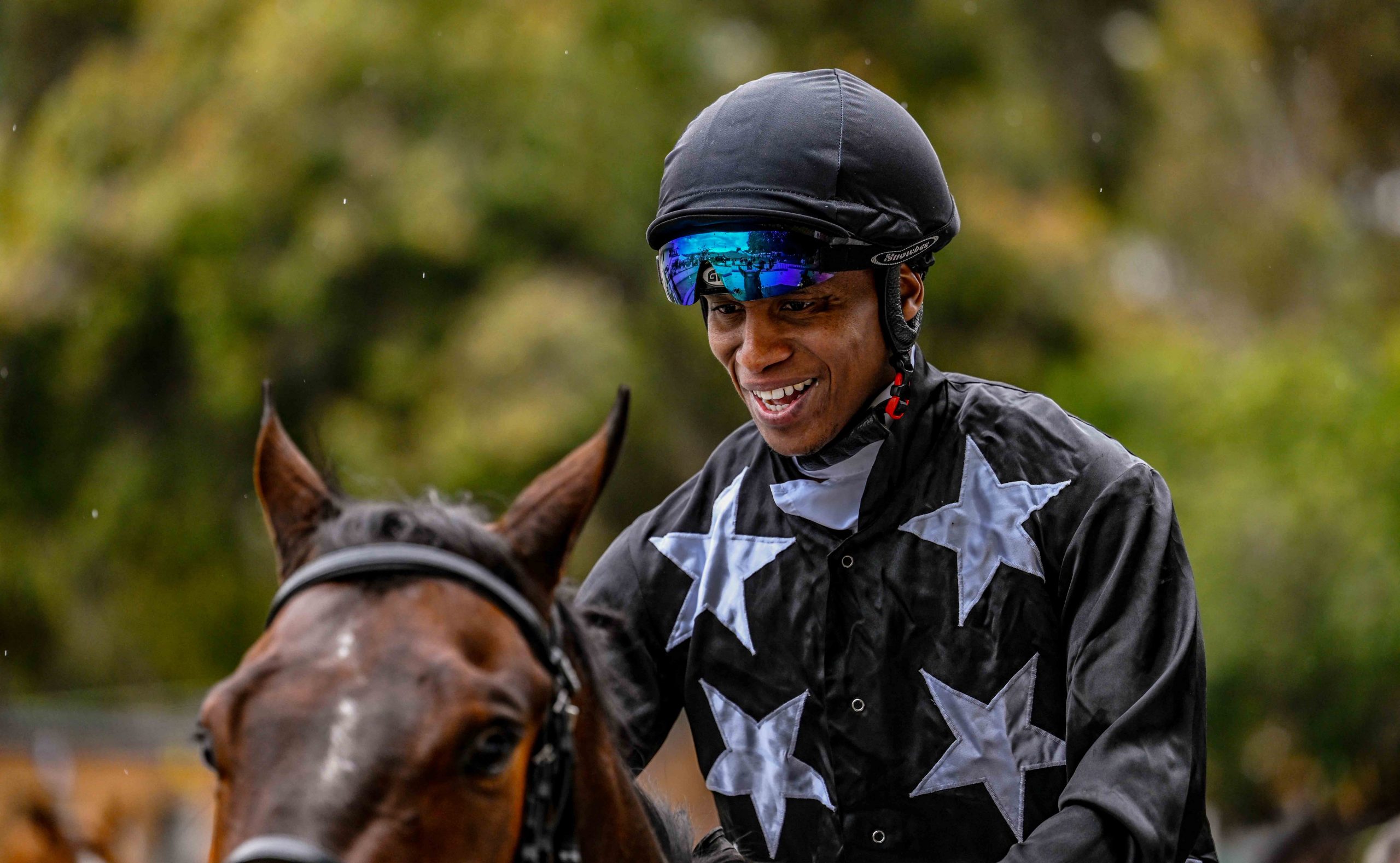 Louis Mxothwa takes the ride on Afrique in Race 2 today (Pic - Chase Liebenberg)