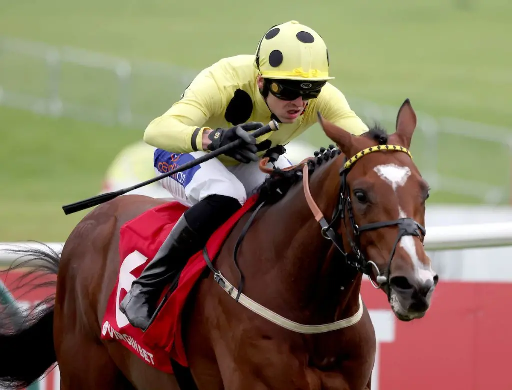 Royal Rhyme and Cilifford Lee winning The Virgin Bet Daily Extra Places Doonside Cup Stakes Ayr (Pic - Dan Abraham-focusonracing.com)