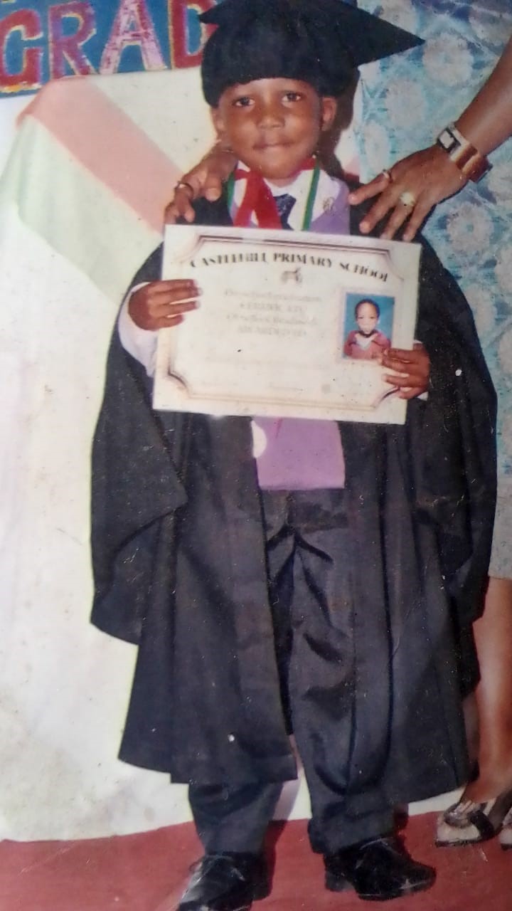 Shaya proudly holds his Grade R certificate (Pic - Supplied)