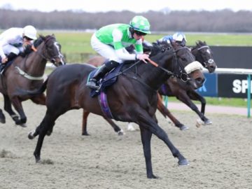 Annaf winning the 2023 BetUK Kachy Stakes (Pic - John Hoy supplied by AWC)