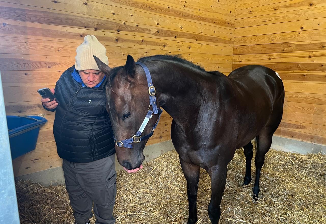 Paul Peter with Deal Maker, one of the Ackerman purchases (Pic - Supplied)