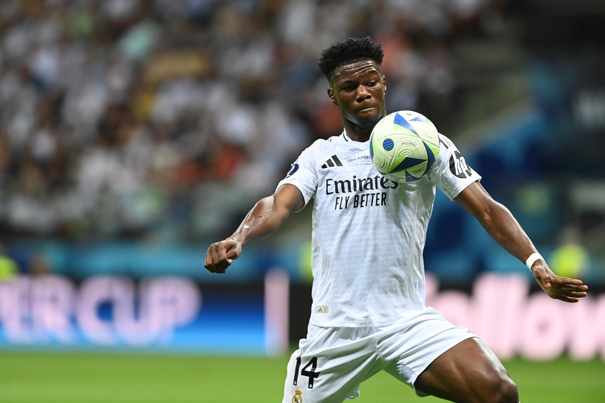 Rodrygo of Real Madrid in action during the UEFA Super Cup soccer match between Real Madrid and Atalanta BC (Pic- EPA/Piotr Nowak Poland Out)