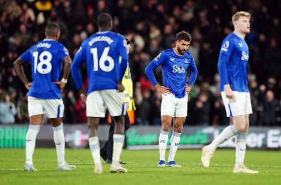 Everton's Dominic Calvert-Lewin after the Premier League match at the Vitality Stadium, Bournemouth