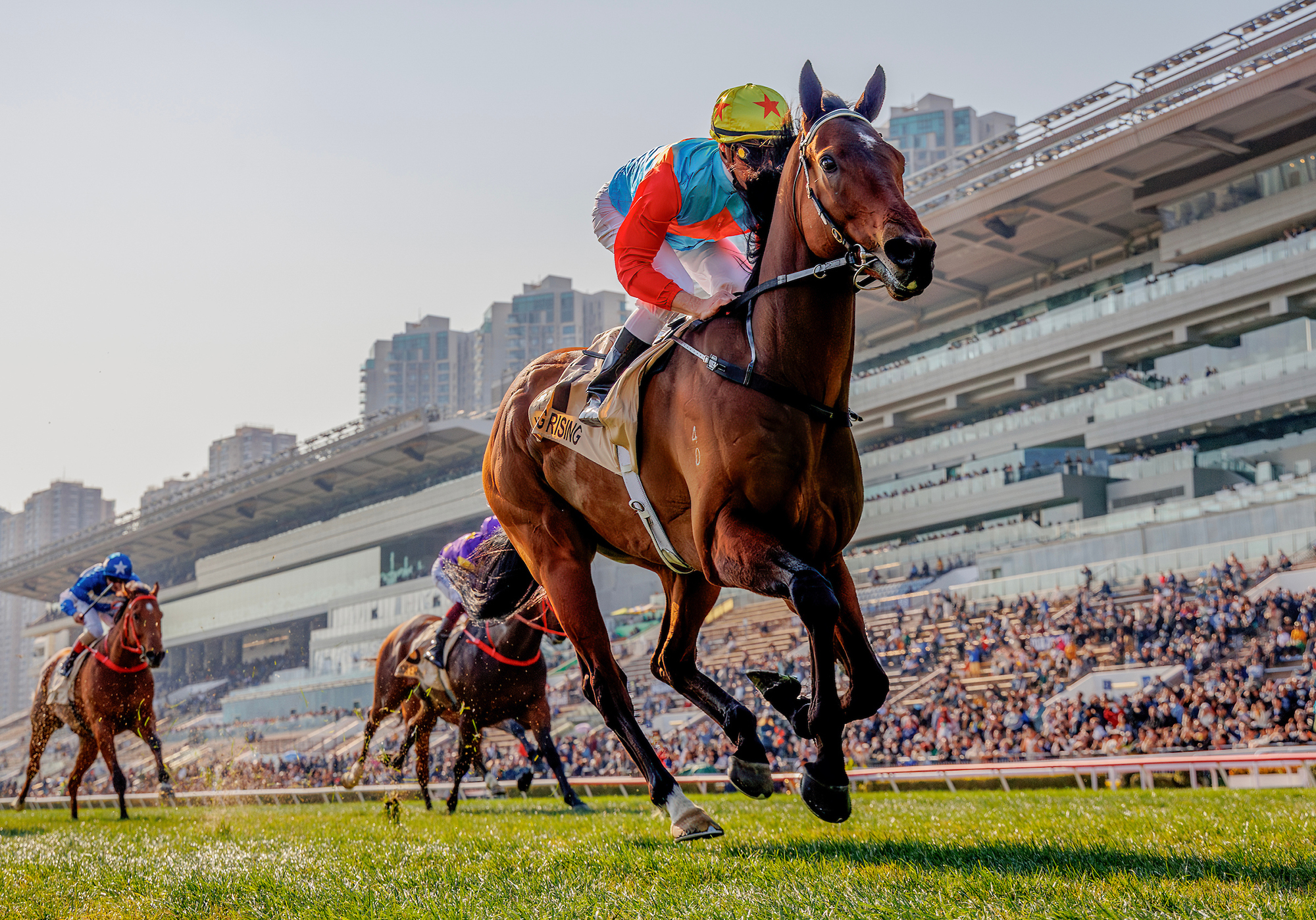 Ka Ying Rising explodes clear in the Centenary Sprint Cup under Zac Purton 