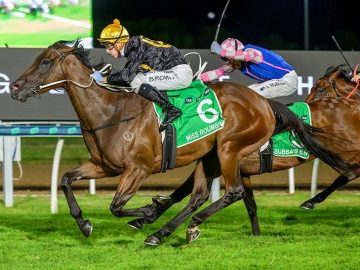 Miss Roumbini (Ethan Brown) storm home gracefully (Pic - Magic Millions)