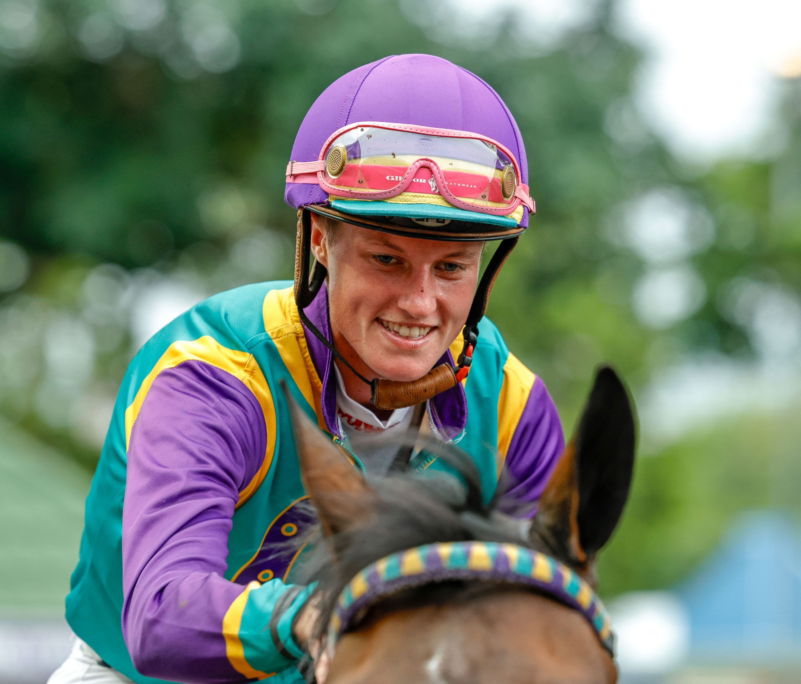 Rachel Venniker takes the ride on Sooty (Pic - Candiese Lenferna)