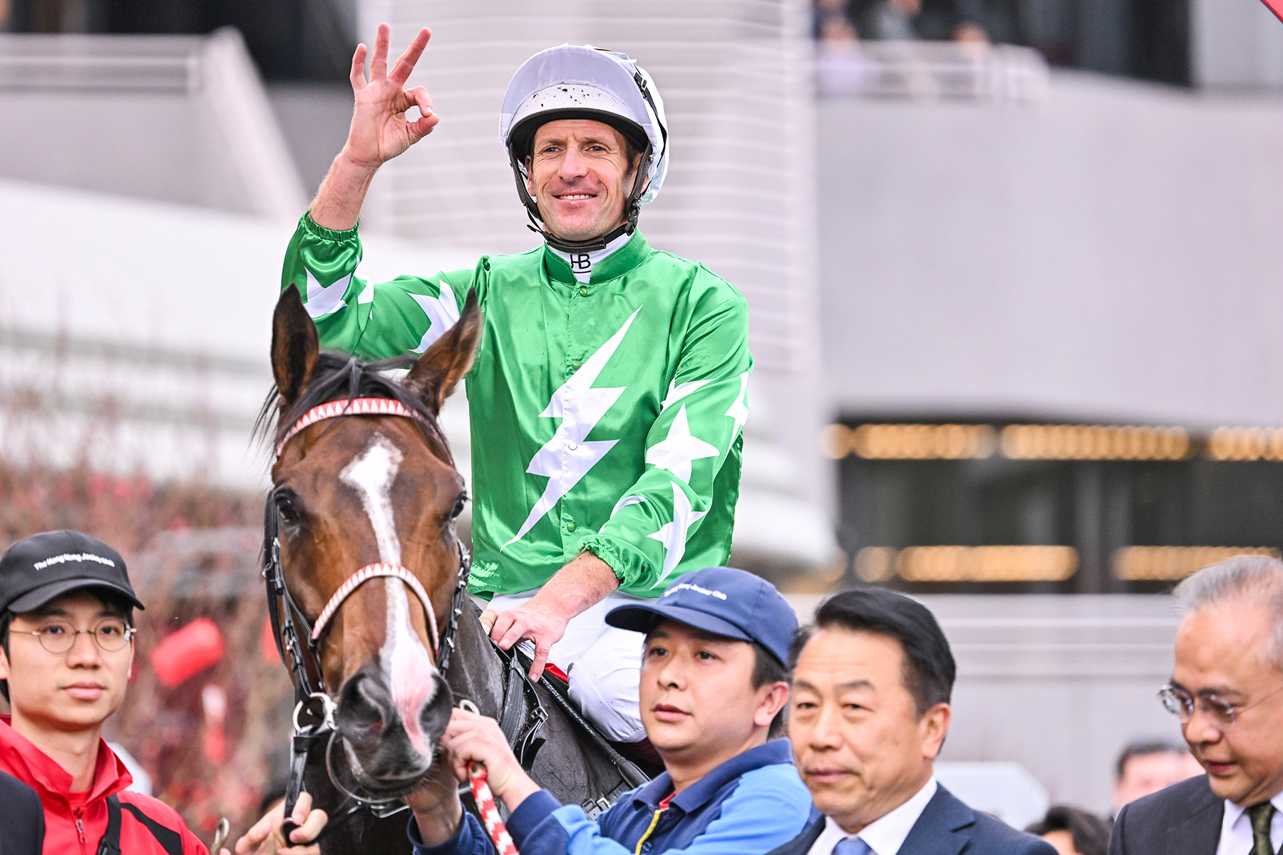 Hugh Bowman rode a four-timer at Sha Tin on Chinese New Year Raceday (Pic - HKJC)