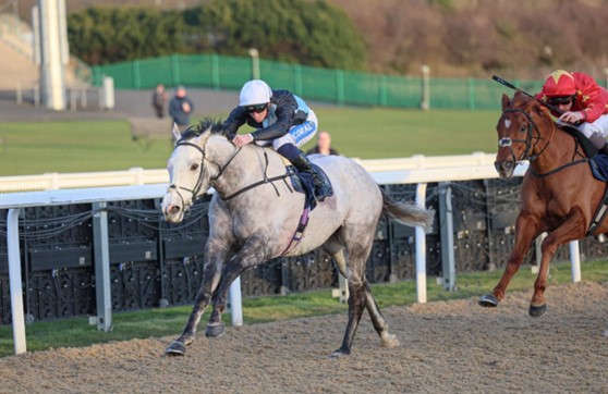 Roaring Legend winning at Newcastle (Pic - Grossick Racing Photography)