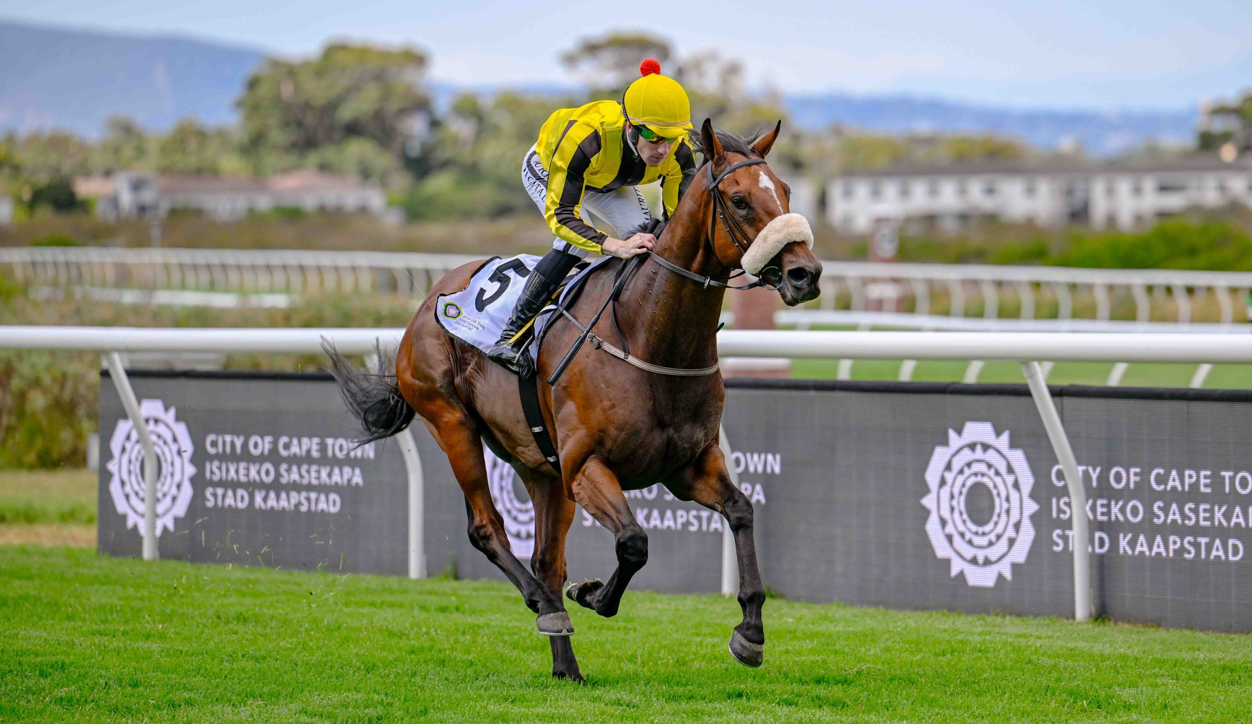 The Real Prince (Craig Zackey) gives trainer Dean Kannemeyer a second win for the afternoon (Pic - Chase Liebenberg)