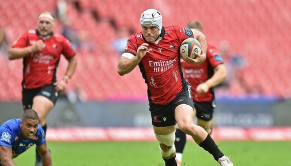 Henco van Wyk of the Lions during the United Rugby Championship 2024/25 match between Emirates Lions and Stormers (Pic - Zondi/BackpagePix)